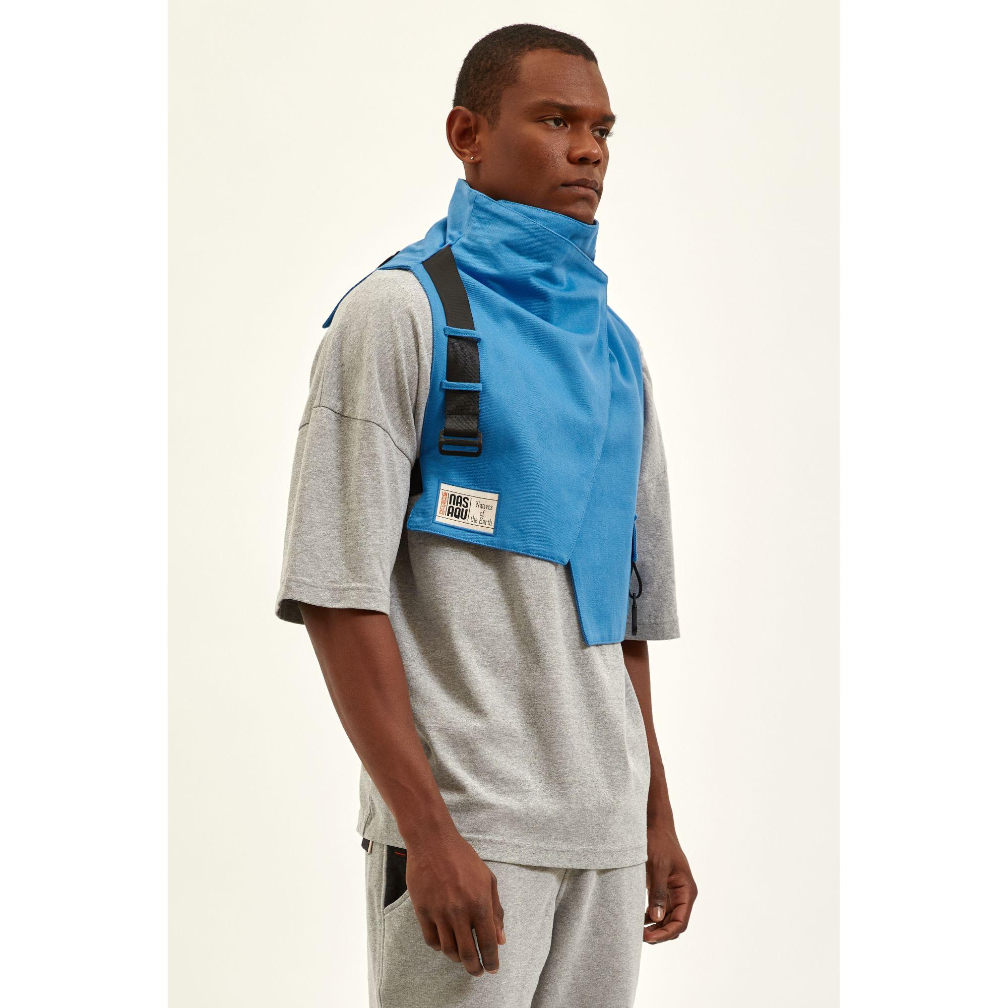 Nasaqu Unisex Ush Yüksek Yaka Kobalt Mavi Yelek