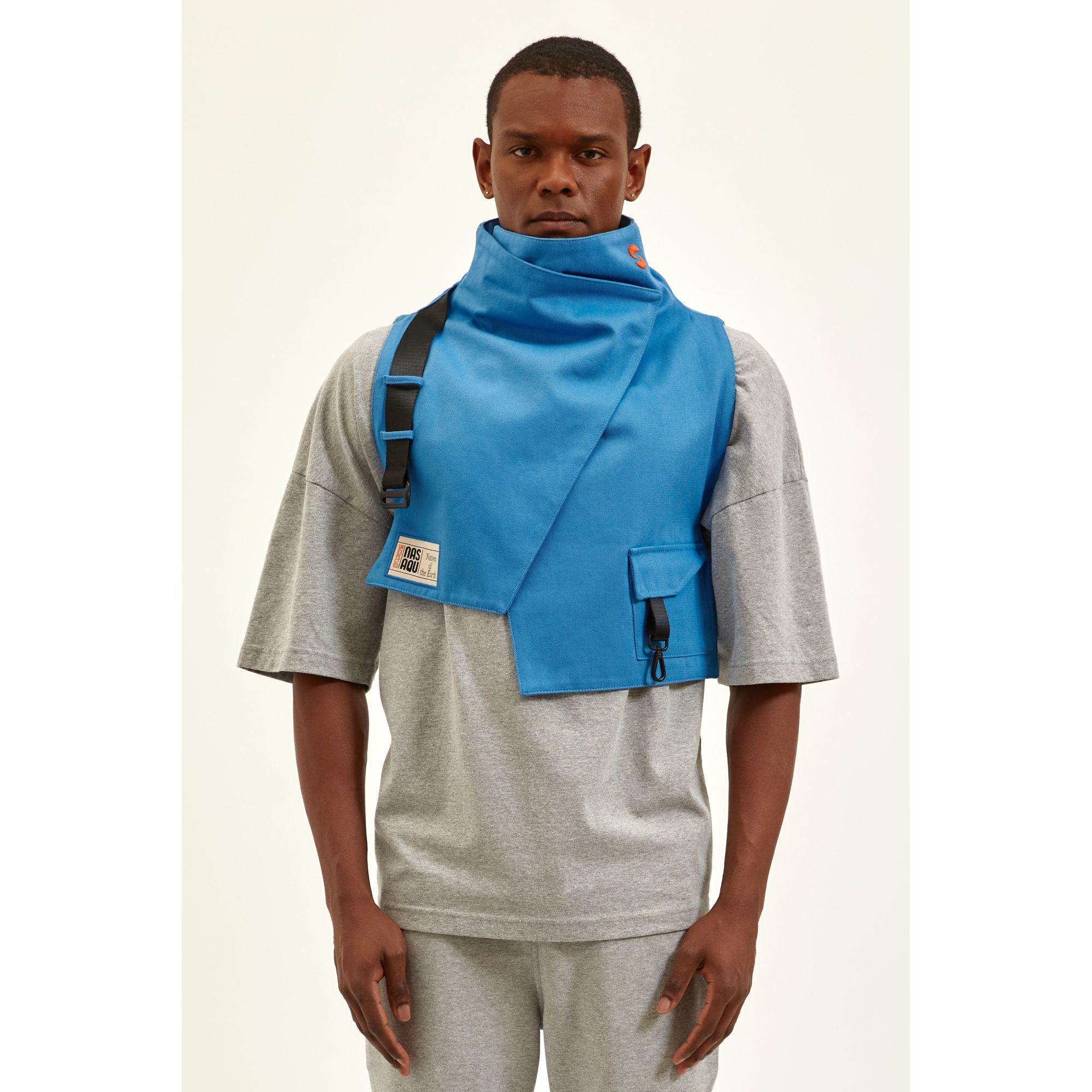 Nasaqu Unisex Ush Yüksek Yaka Kobalt Mavi Yelek