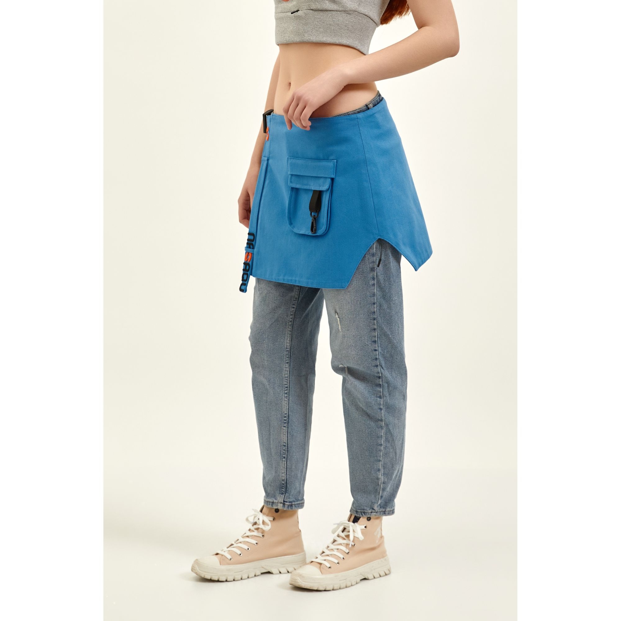 Nasaqu Unisex Aqru Kobalt Mavi Bel Çantası