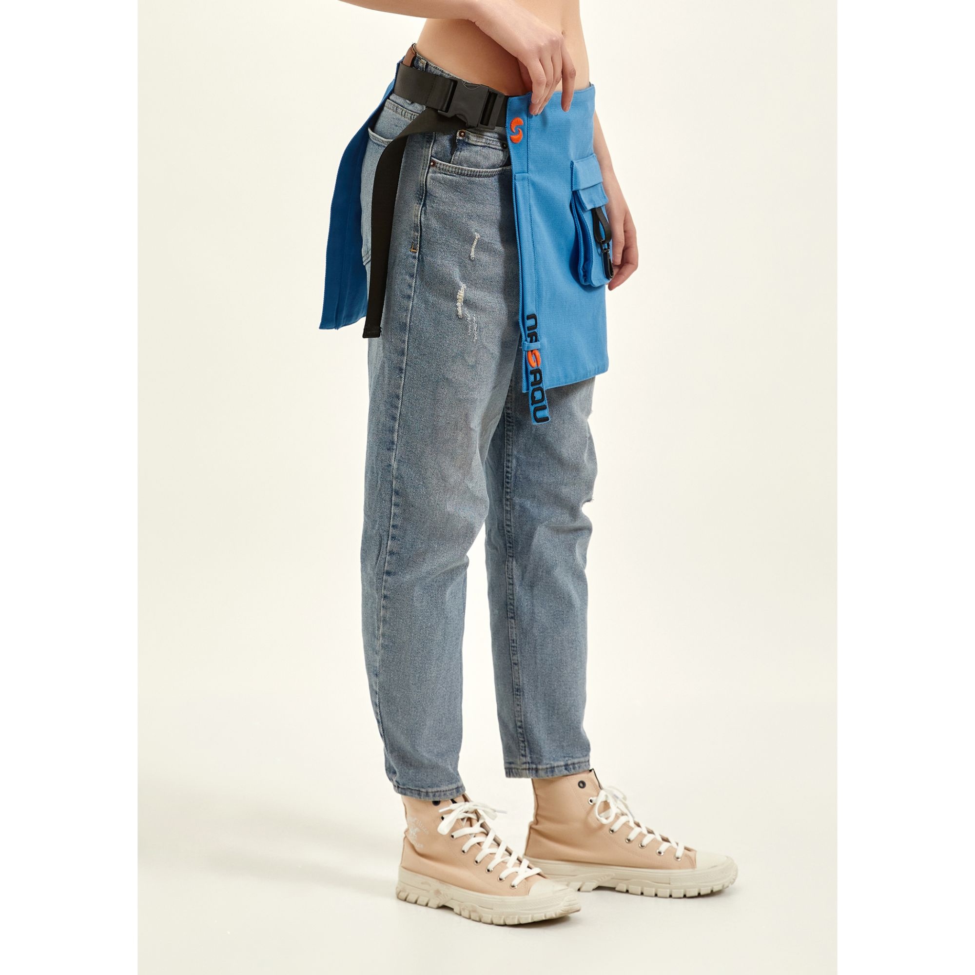 Nasaqu Unisex Aqru Kobalt Mavi Bel Çantası