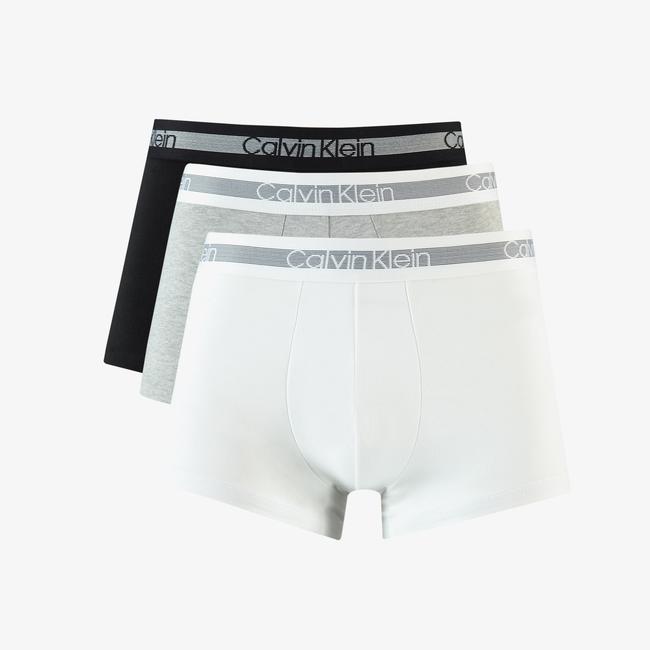  Calvin Klein 3'lü Trunk Erkek Siyah/Beyaz/Gri Boxer