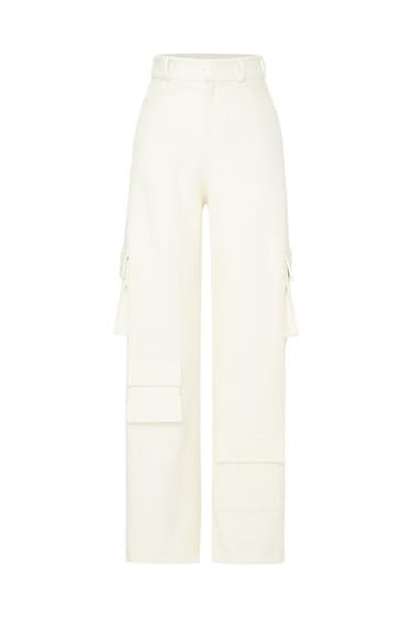  Wabi Sabi Kadın Ekru Kaşmir Comodita Pantolon