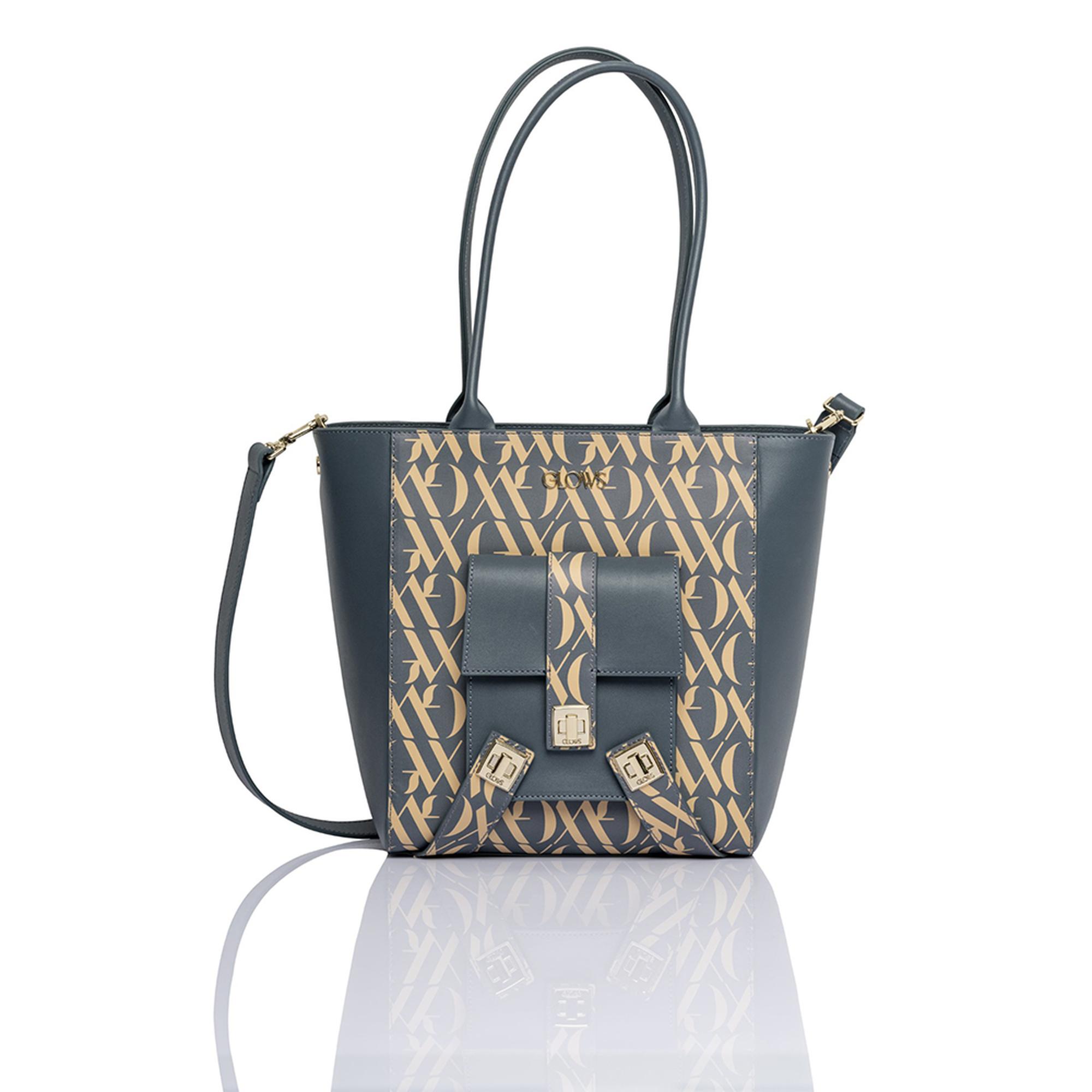 Glows Mimosa Kadın Deri Bucket Çanta Mavi