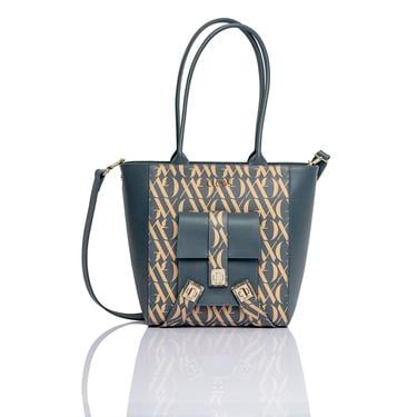  Glows Mimosa Kadın Deri Bucket Çanta Mavi