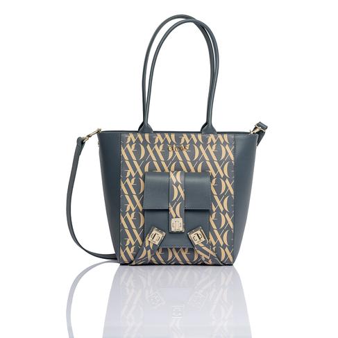  Glows Mimosa Kadın Deri Bucket Çanta Mavi