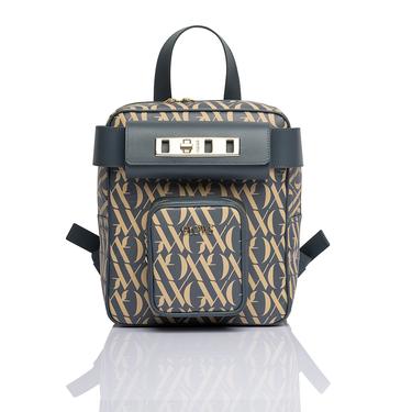  Glows Capella Kadın Deri Sırt Çantası Mavi