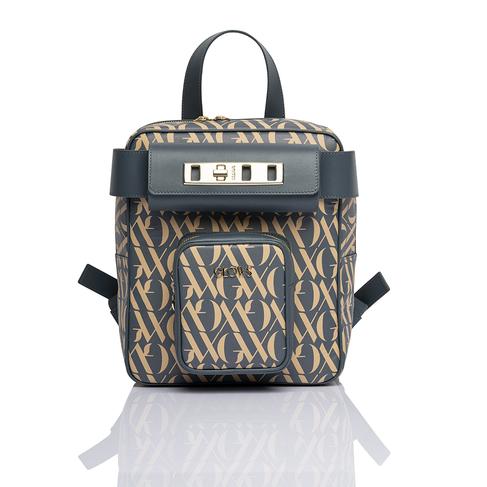  Glows Capella Kadın Deri Sırt Çantası Mavi