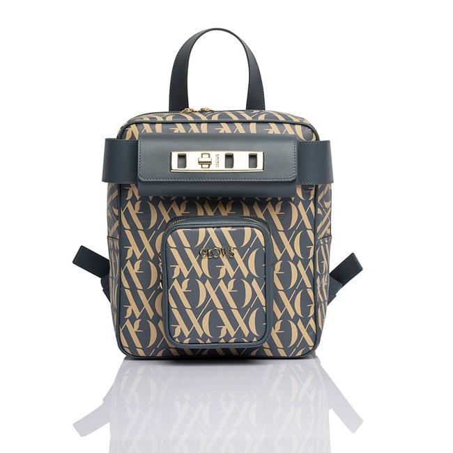  Glows Capella Kadın Deri Sırt Çantası Mavi