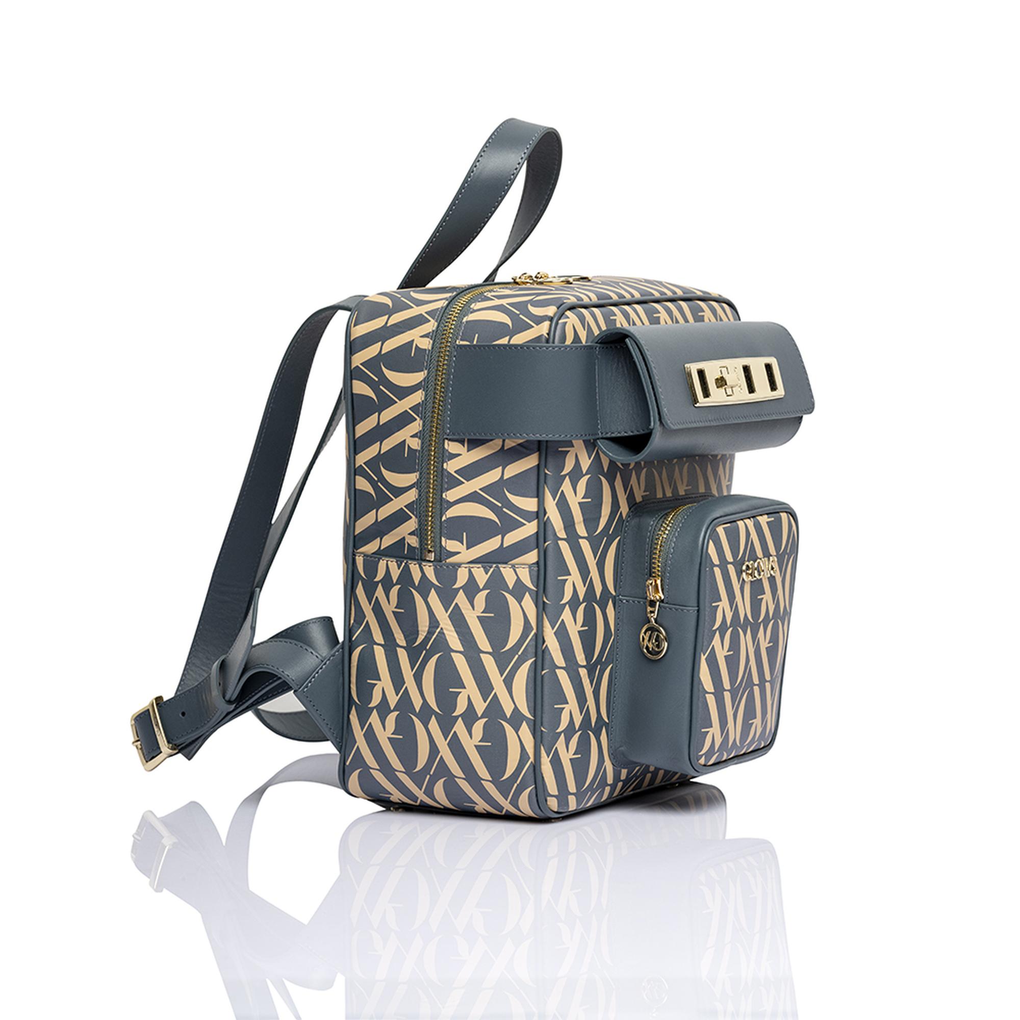 Glows Capella Kadın Deri Sırt Çantası Mavi