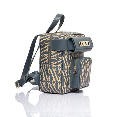  Glows Capella Kadın Deri Sırt Çantası Mavi