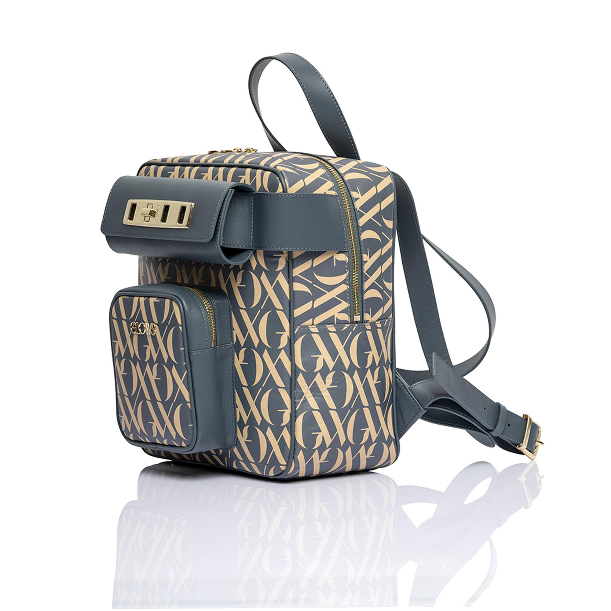 Glows Capella Kadın Deri Sırt Çantası Mavi