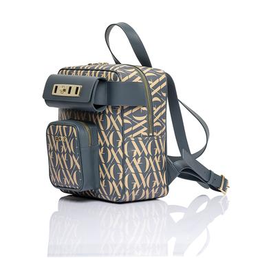  Glows Capella Kadın Deri Sırt Çantası Mavi