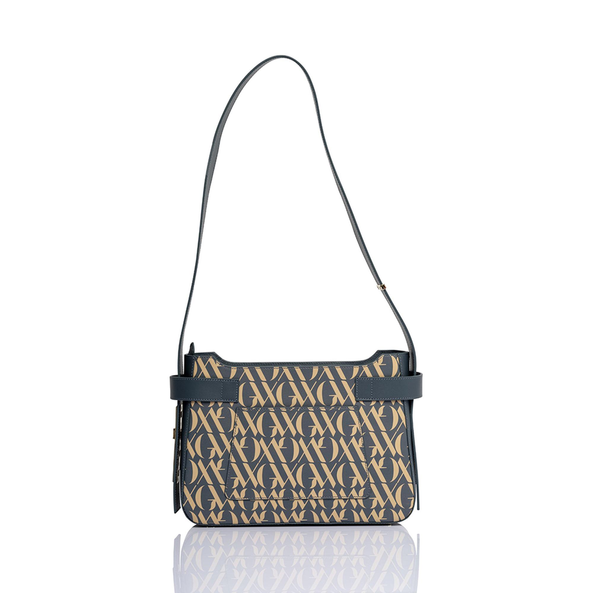 Glows Sirius Kadın Deri Omuz Çantası Mavi