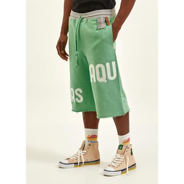  Nasaqu Unisex MES Rahat Kesim Meta Yeşil Şort