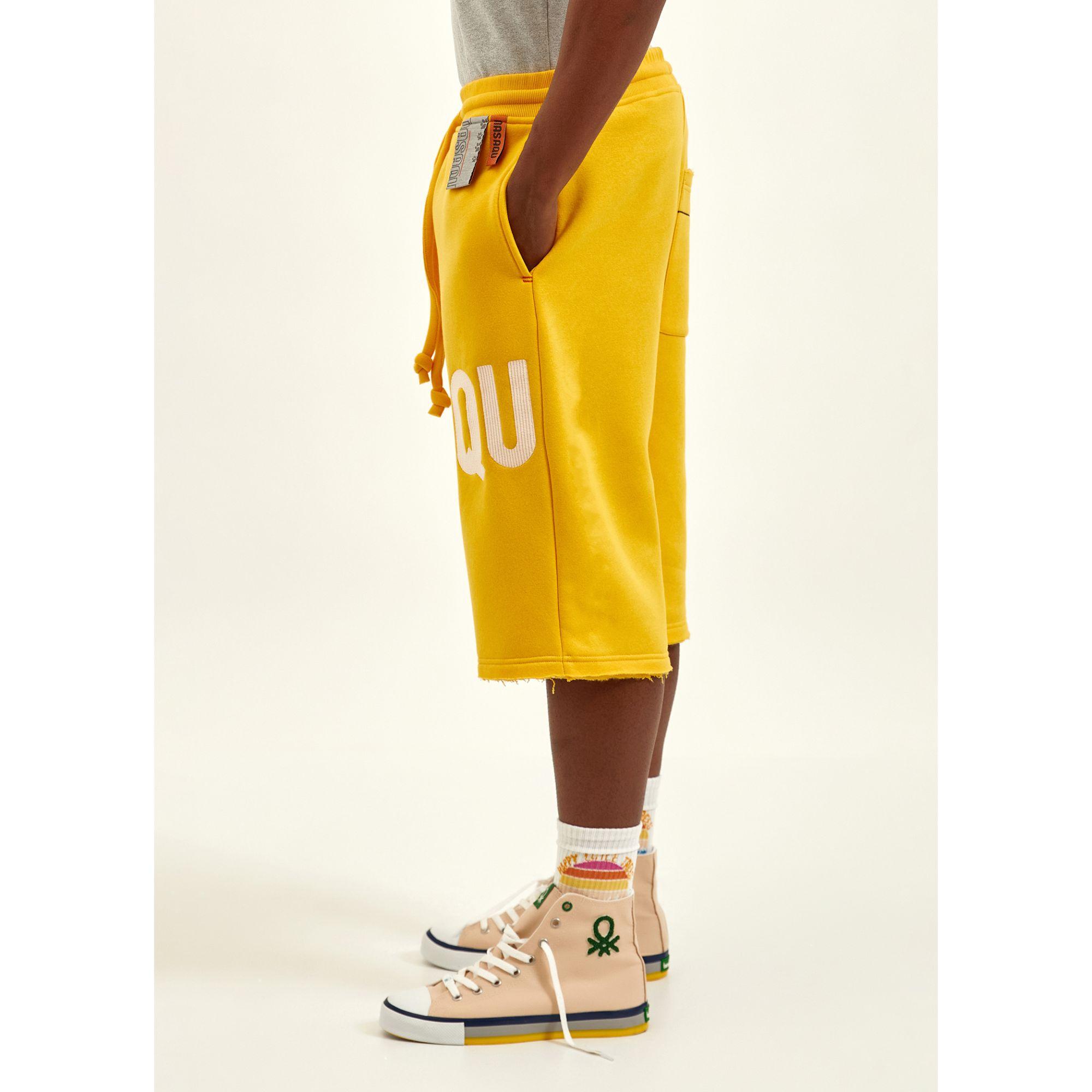 Nasaqu Unisex MES Rahat Kesim Parlak Sarı Şort