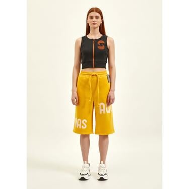  Nasaqu Unisex MES Rahat Kesim Parlak Sarı Şort