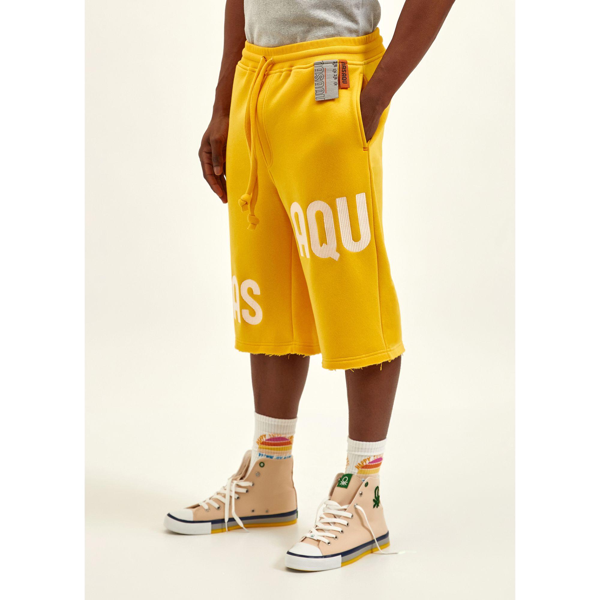 Nasaqu Unisex MES Rahat Kesim Parlak Sarı Şort