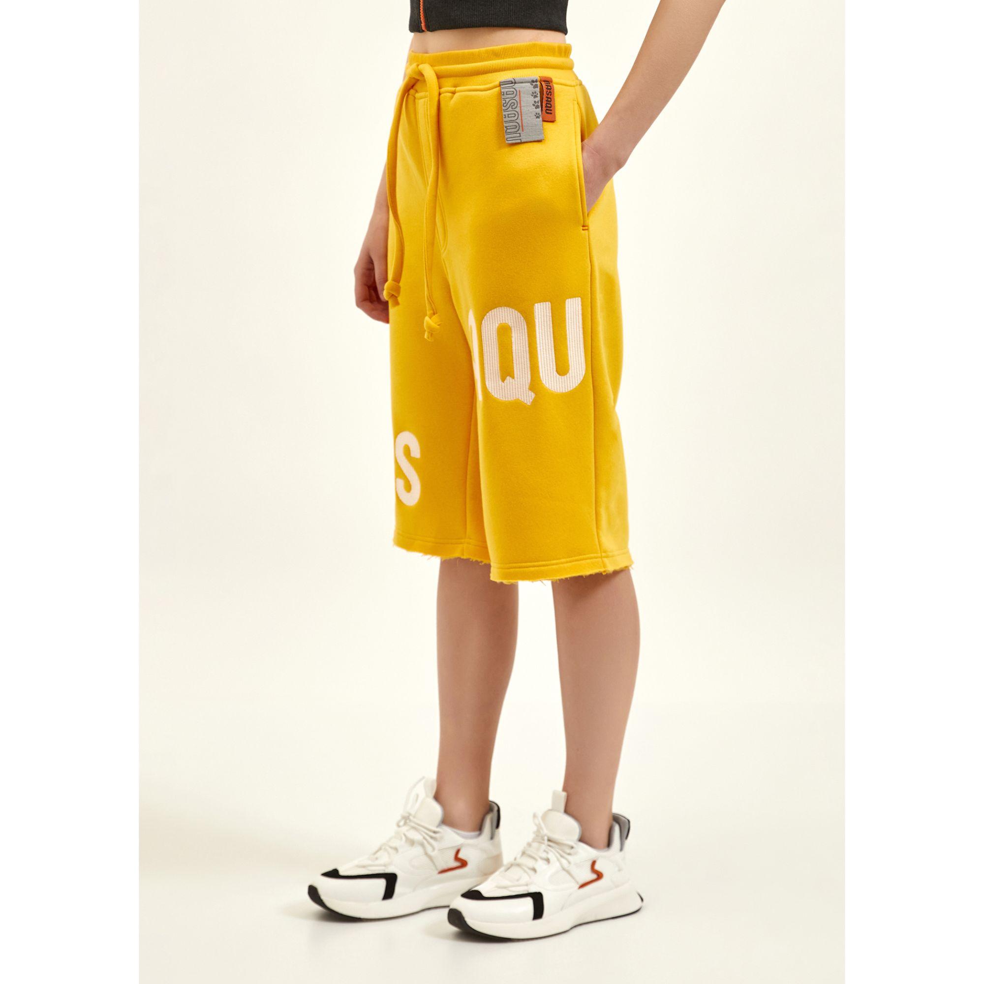 Nasaqu Unisex MES Rahat Kesim Parlak Sarı Şort