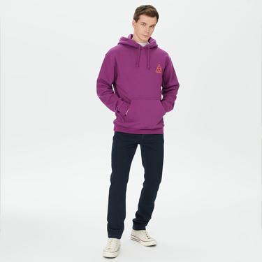  HUF Set Tt Pullover Erkek Mor Sweatshirt