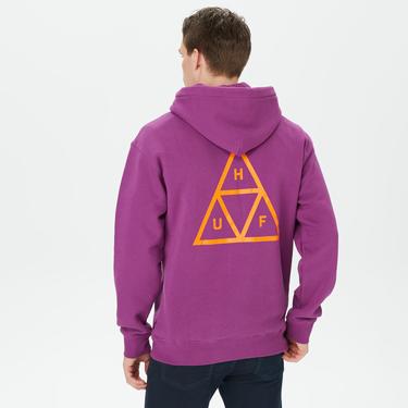  HUF Set Tt Pullover Erkek Mor Sweatshirt