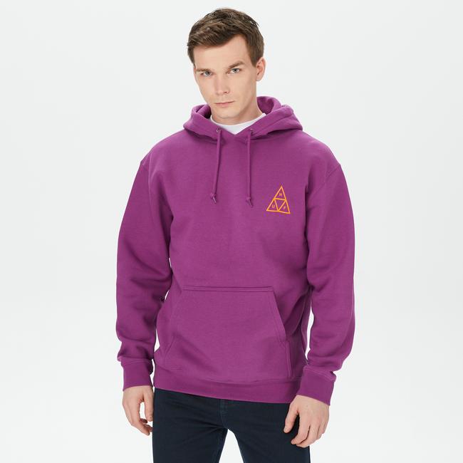  HUF Set Tt Pullover Erkek Mor Sweatshirt