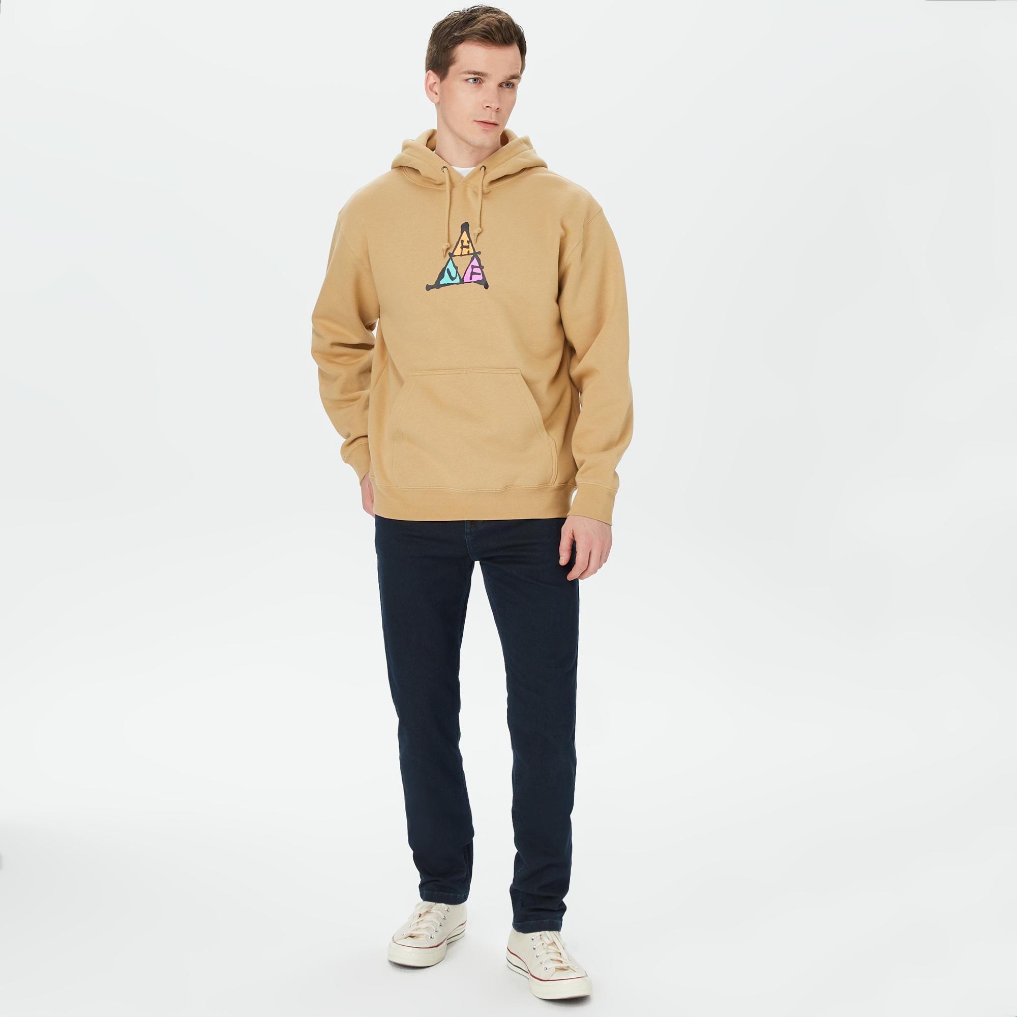 HUF No-Fi Tt Erkek Bej Hoodie