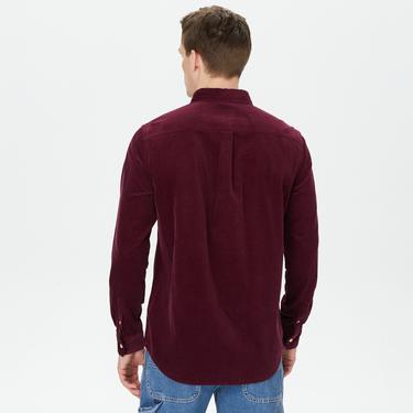  Scotch & Soda Erkek Bordo Gömlek