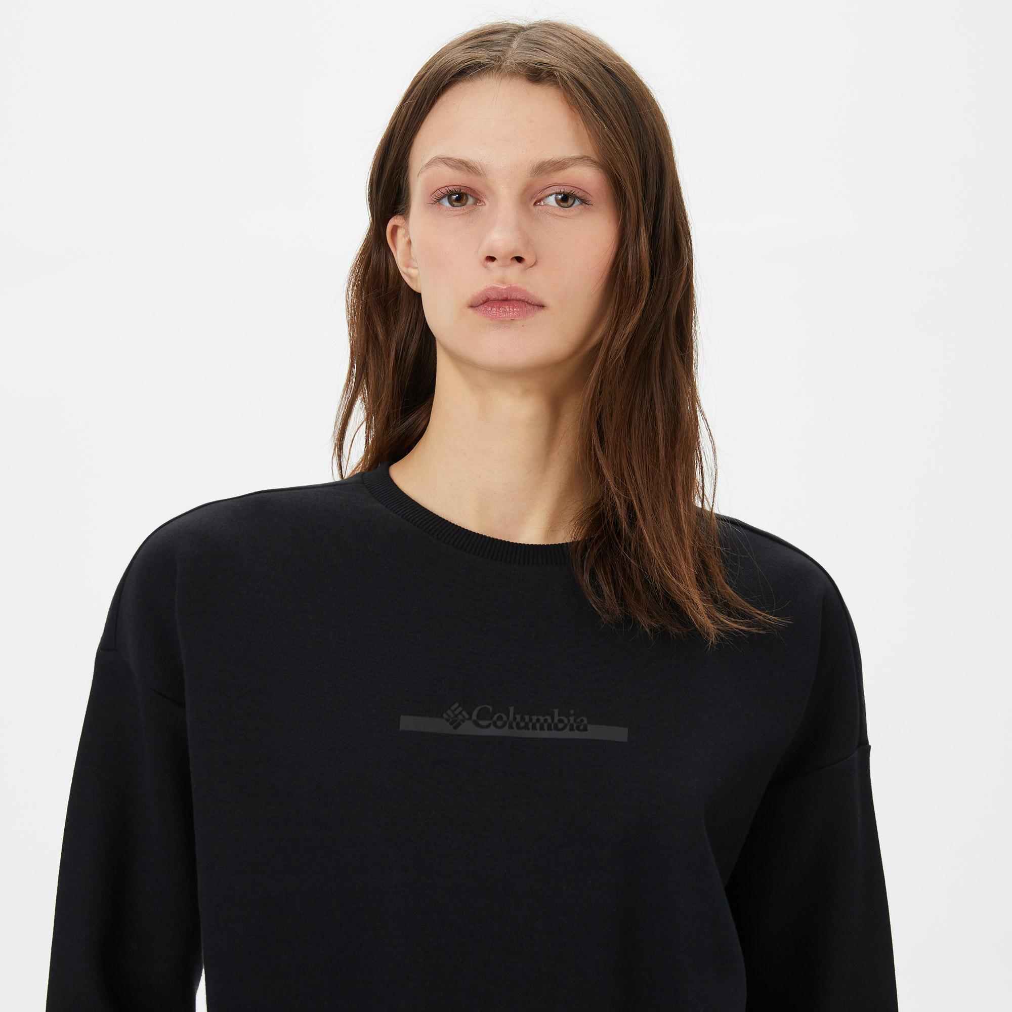 Columbia Bar Split Kadın Siyah Günlük Sweatshirt