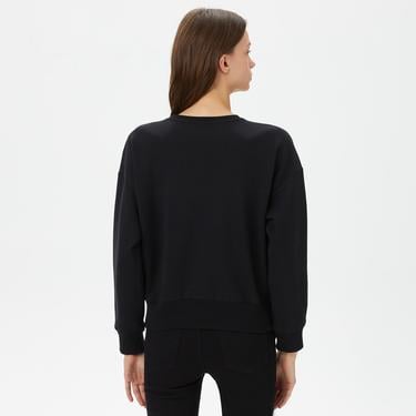  Columbia Bar Split Kadın Siyah Günlük Sweatshirt