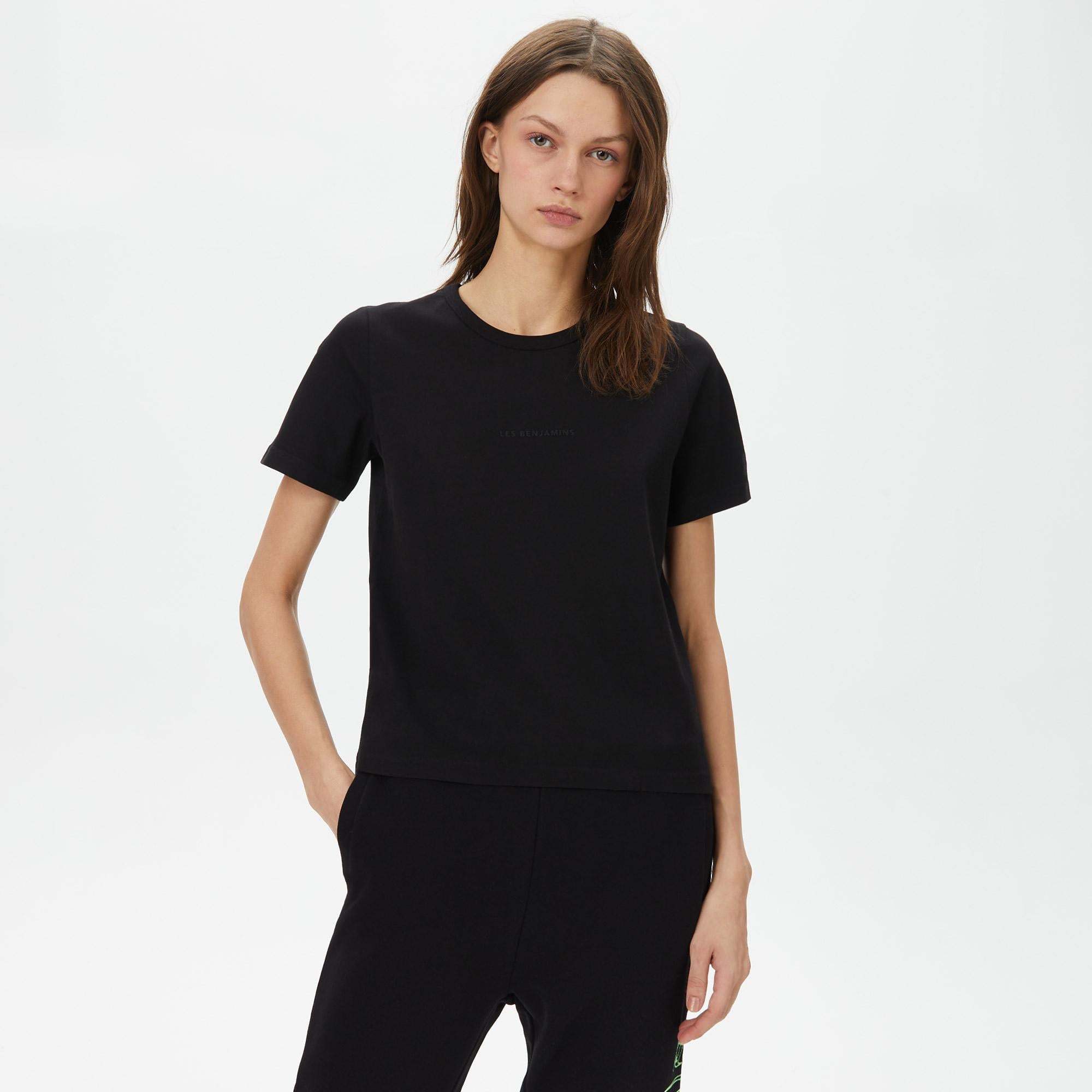 Les Benjamins Regular 401 Kadın Siyah T-Shirt