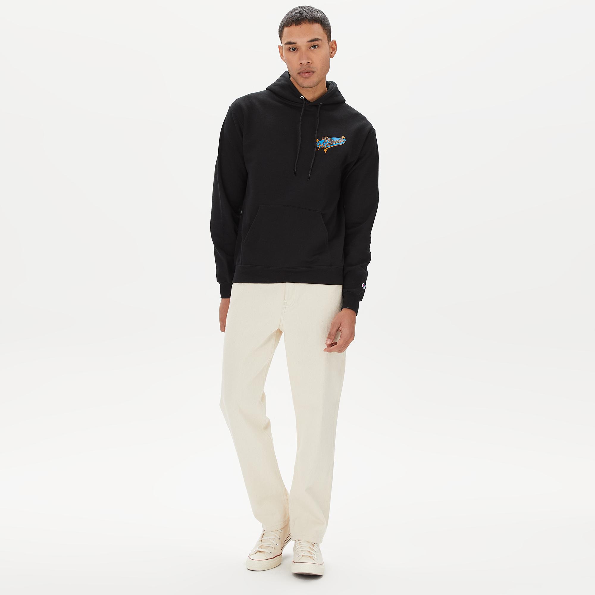 The Hundreds Industry Slant Erkek Siyah Hoodie