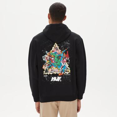 HUF Cosmic Assemblage Erkek Siyah Hoodie