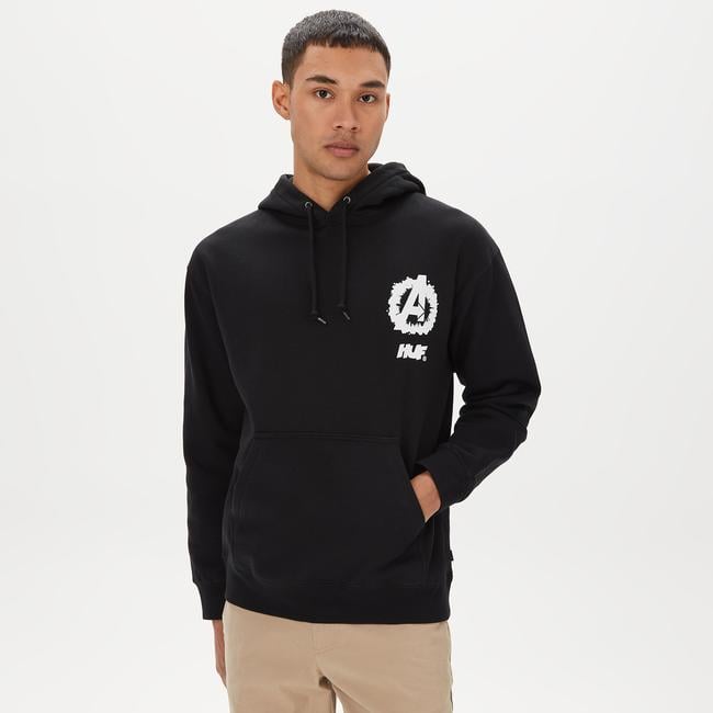  HUF Cosmic Assemblage Erkek Siyah Hoodie