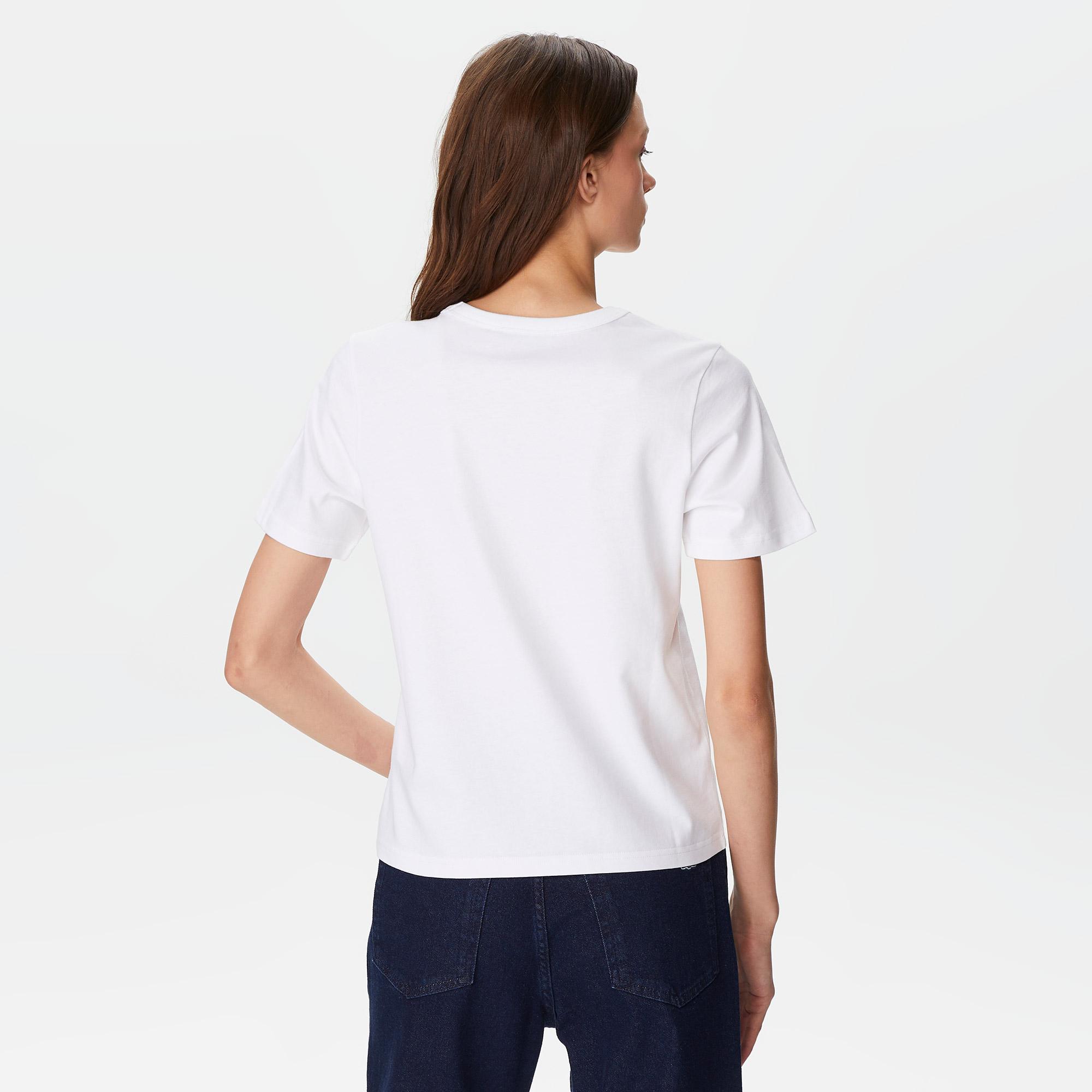 Les Benjamins Regular 402 Kadın Beyaz T-Shirt