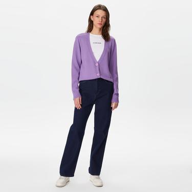  Les Benjamins Cardigan 304 Kadın Mor Hırka