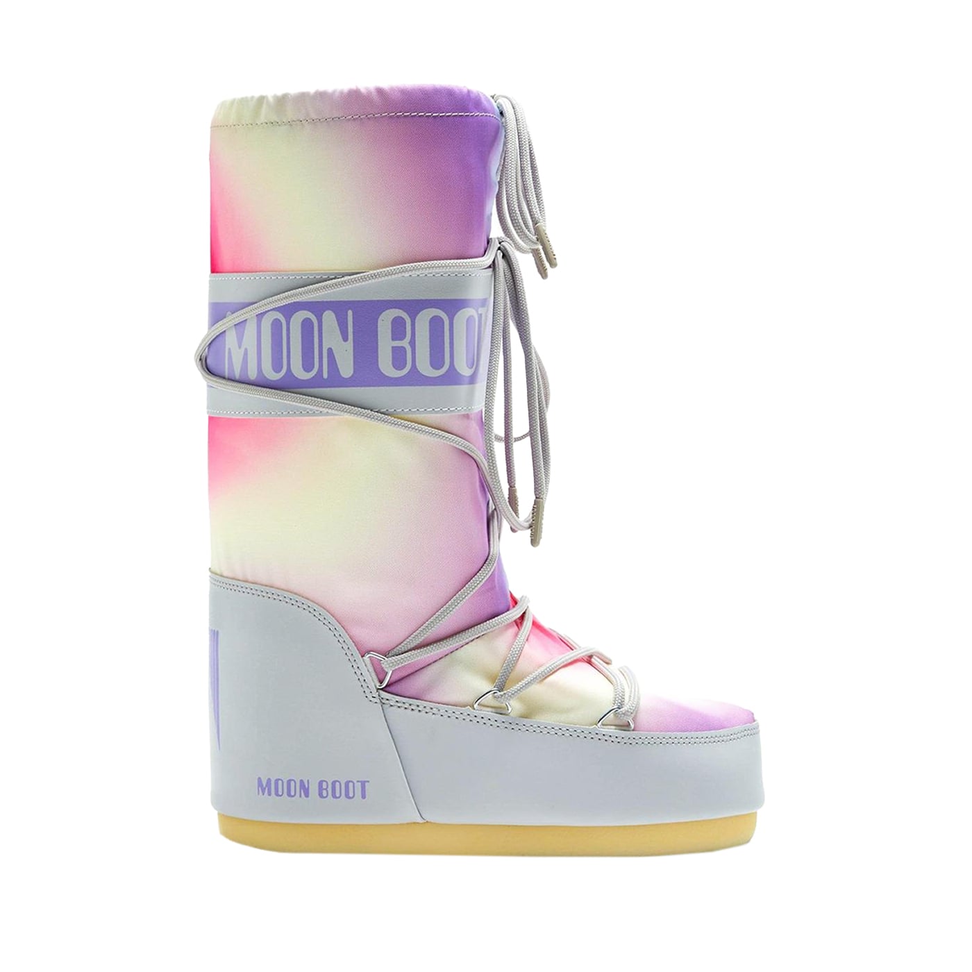  Moon Boot Mb Icon Rainbow Kadın Beyaz Kar Botu