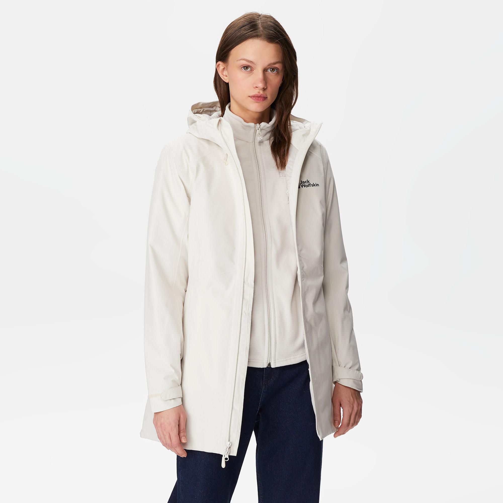 Jack Wolfskin Heidelstein Ins Kadın Krem Rengi Outdoor Ceket