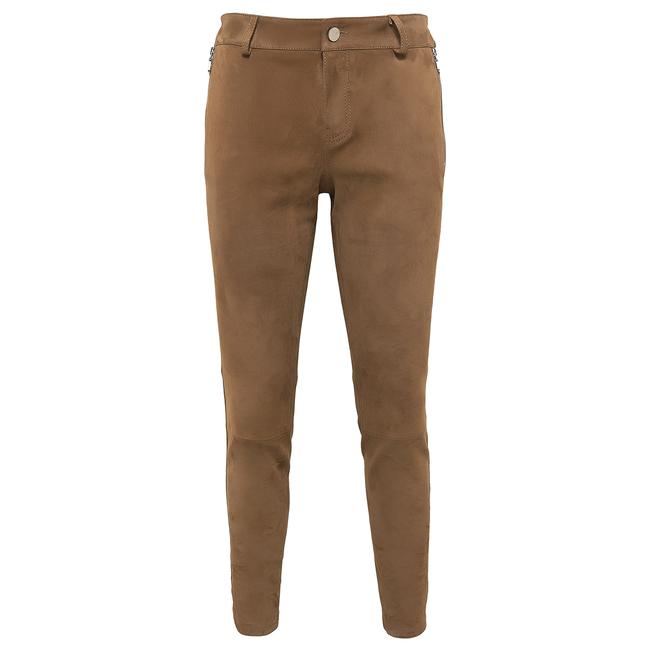  Kahve Roisin Kadın Stretch Deri Pantolon