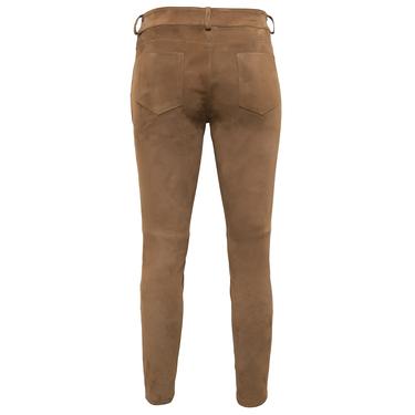  Kahve Roisin Kadın Stretch Deri Pantolon