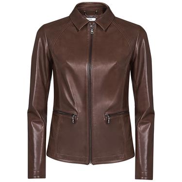  Alda Kadın Gömlek Yakalı Deri Ceket