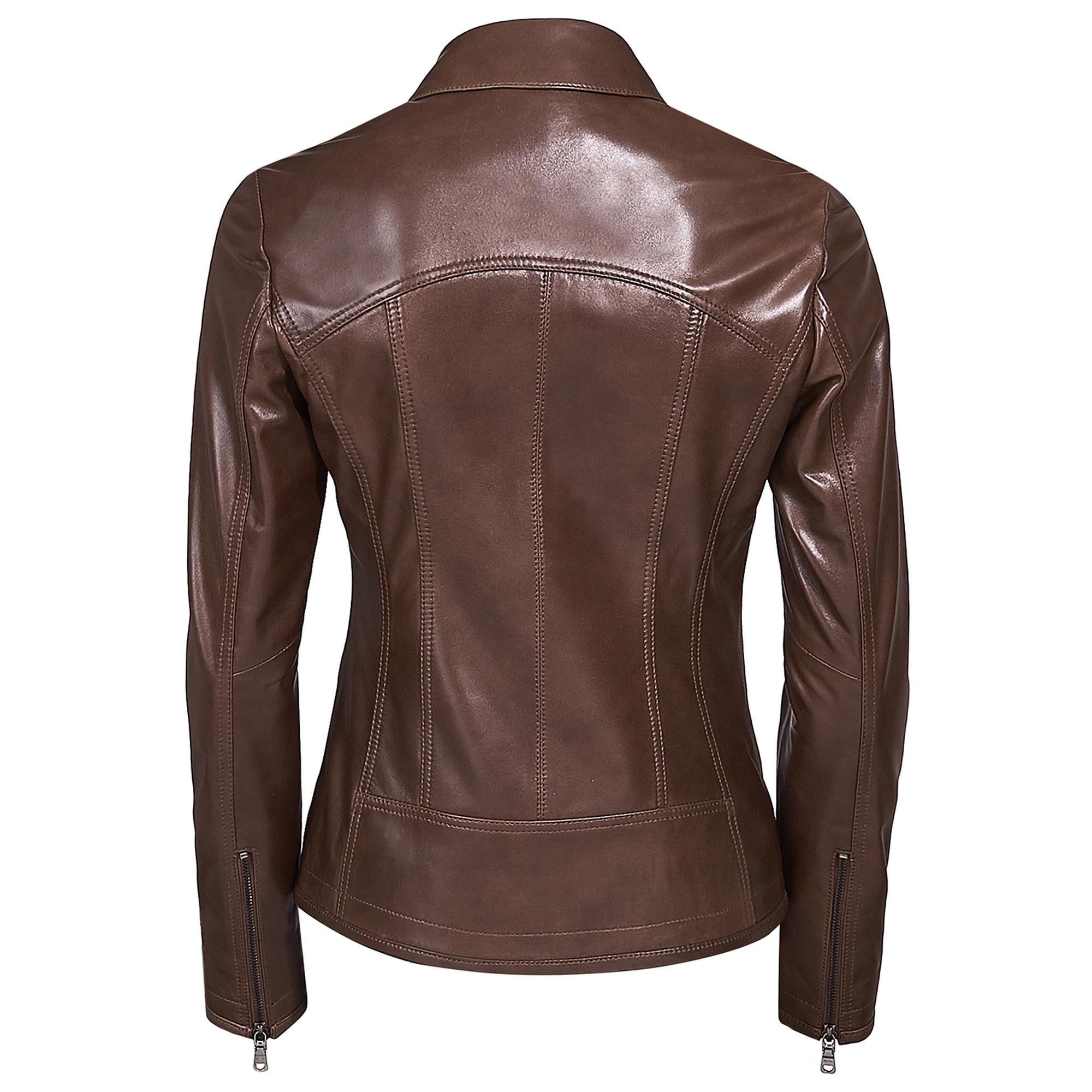 Alda Kadın Gömlek Yakalı Deri Ceket