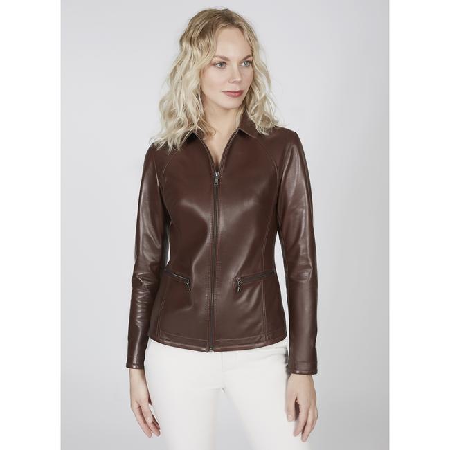  Alda Kadın Gömlek Yakalı Deri Ceket