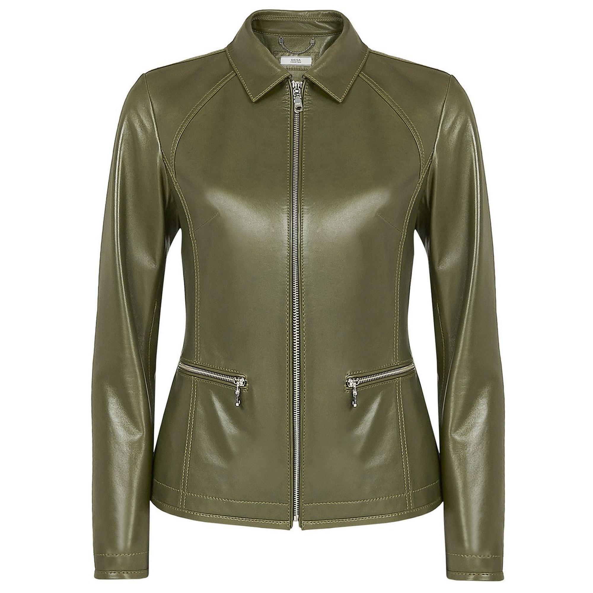 Alda Kadın Gömlek Yakalı Deri Ceket