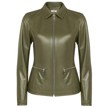  Alda Kadın Gömlek Yakalı Deri Ceket