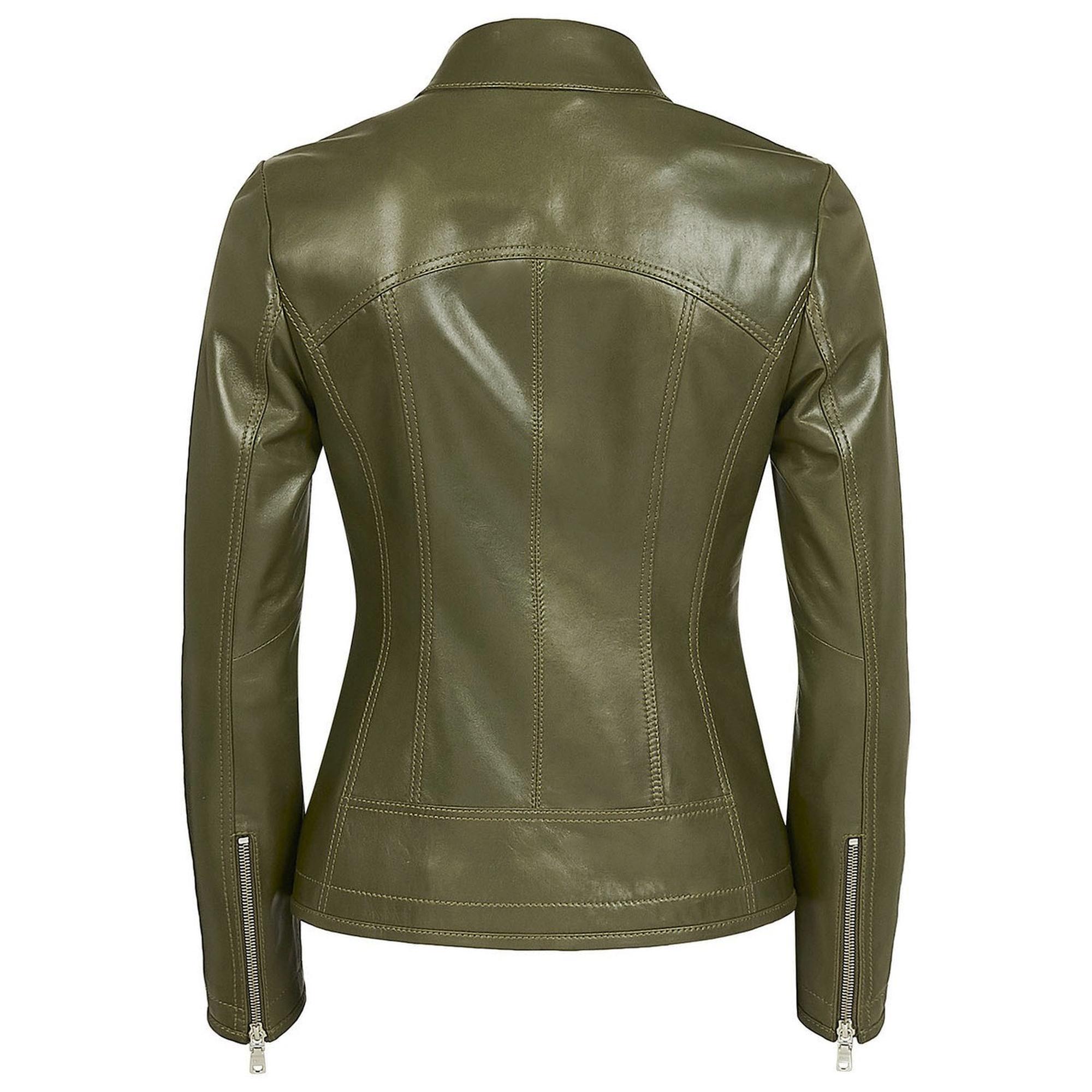 Alda Kadın Gömlek Yakalı Deri Ceket