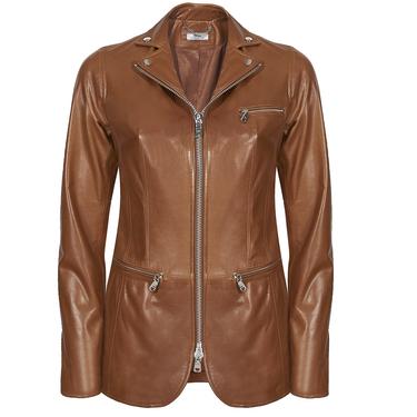  Elenore Kadın Deri Blazer Spor Ceket