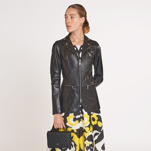  Elenore Kadın Deri Blazer Spor Ceket