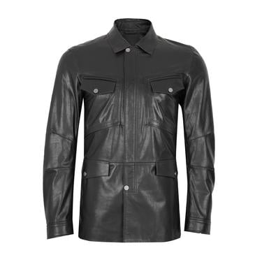  Briton Koyu Kahve Erkek Deri Mont