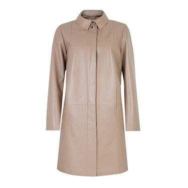  Catori Bej Kadın Deri Trençkot