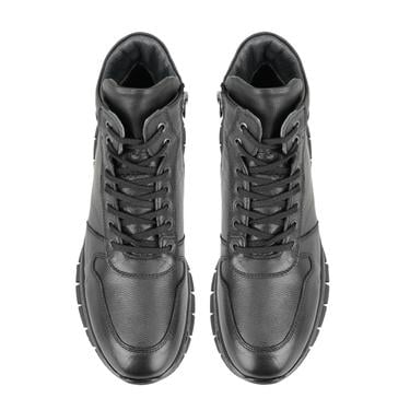  Duane Siyah Erkek Fermuarlı Deri Bot